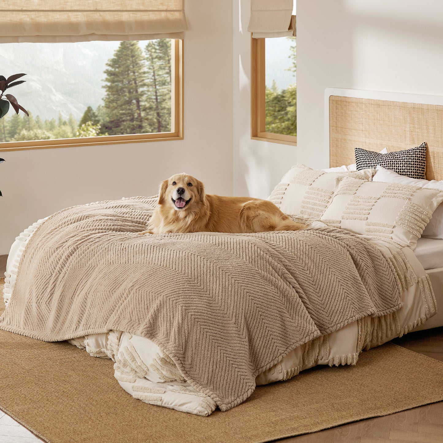 Jacquard Fleece Haustierdeckecke