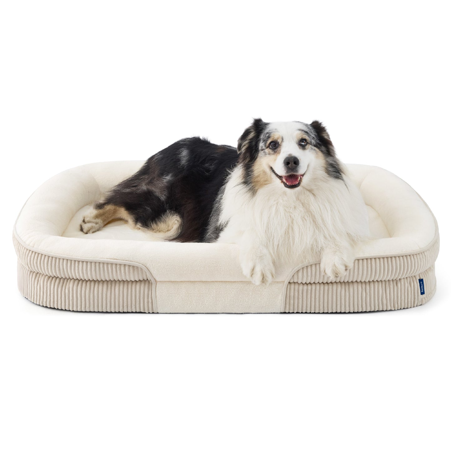 Ovales Hundekissenmit Nackenrolle