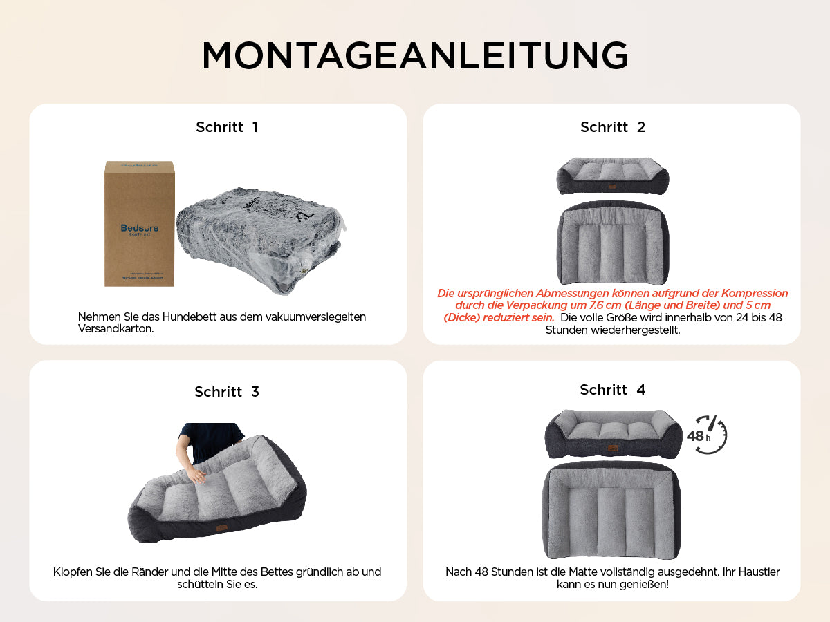 Stützende Hundecouch