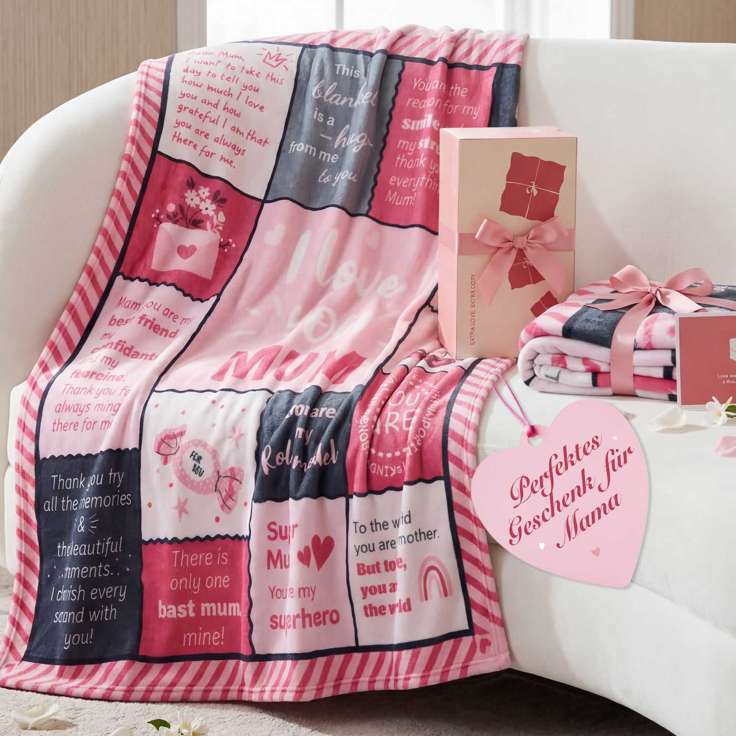 Bedruckte Flanell-Fleece-Decke Zum Verschenken