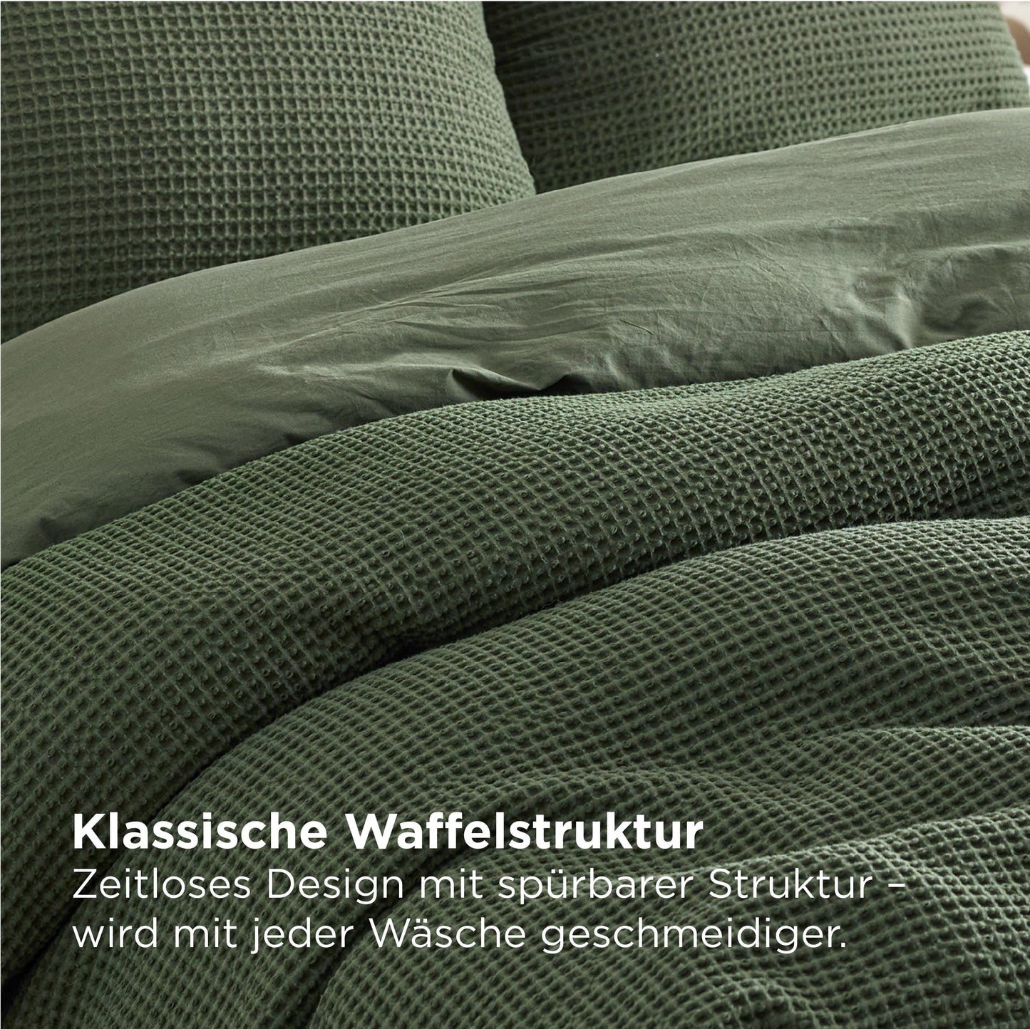 Bettwäsche aus Baumwolle mit Waffelstruktur